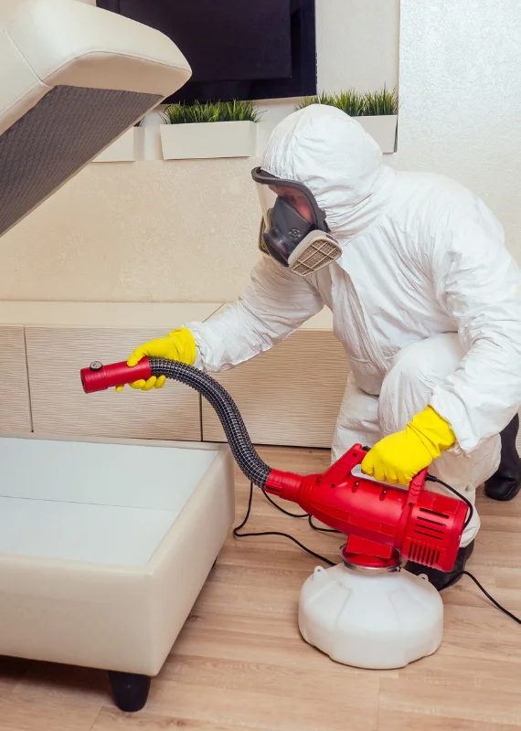 NPMS technician treating a home